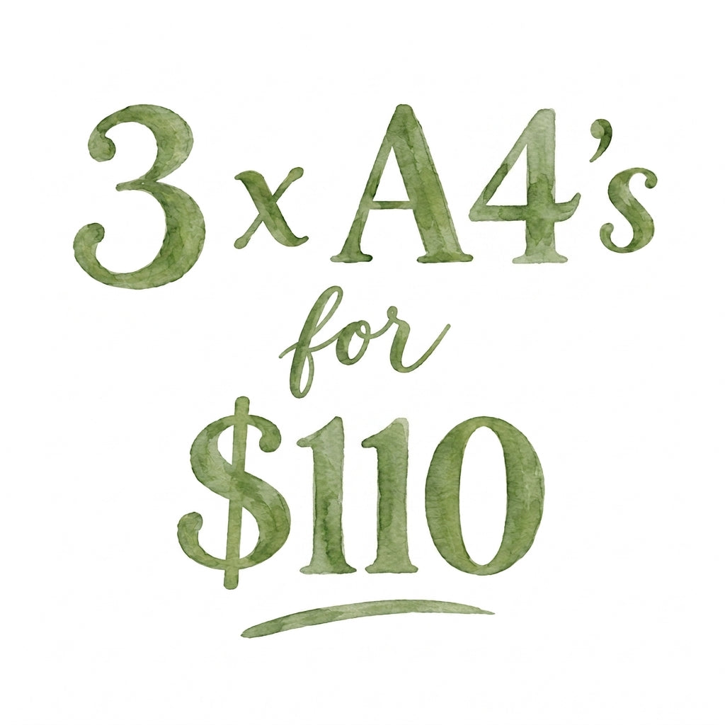 3 x A4's for $110