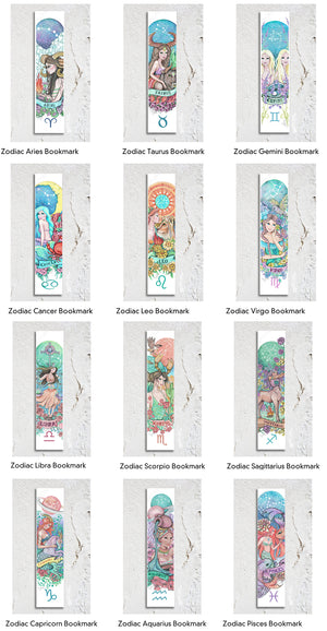 Zodiac Aquarius Bookmark