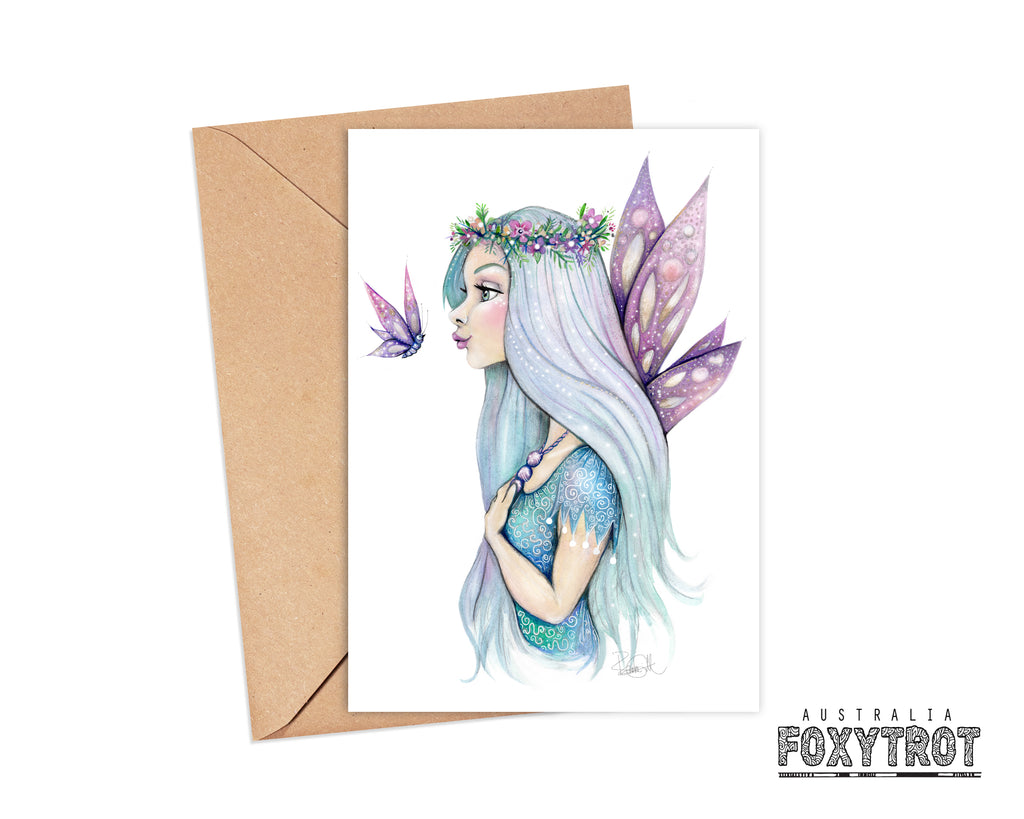 Papillon Fairy Card