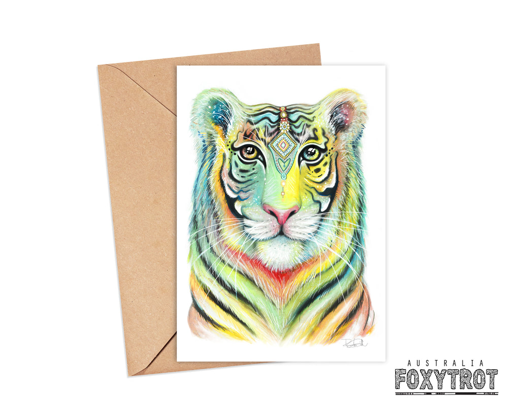 Rainbow Tiger Card