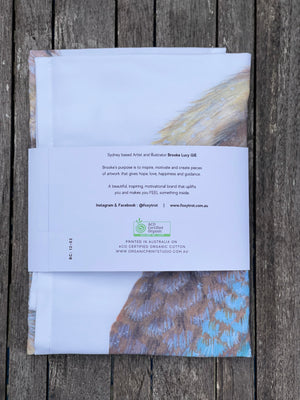 Kookaburra Lovebirds Tea Towel