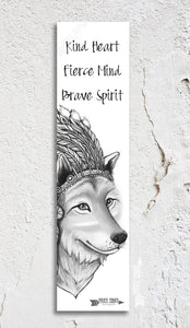 Chief Wolf Inspirational Bookmark