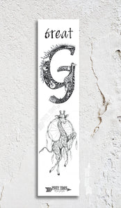 Inspirational Alphabet Bookmark G