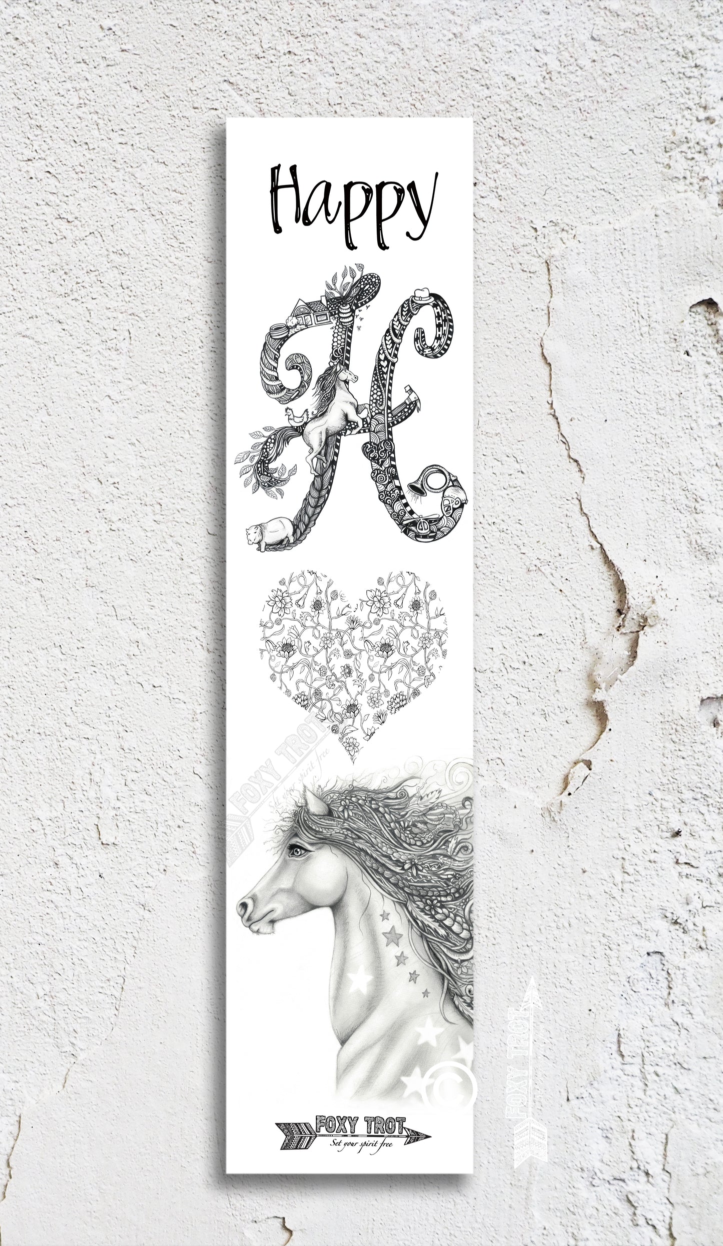 Inspirational Alphabet Bookmark H