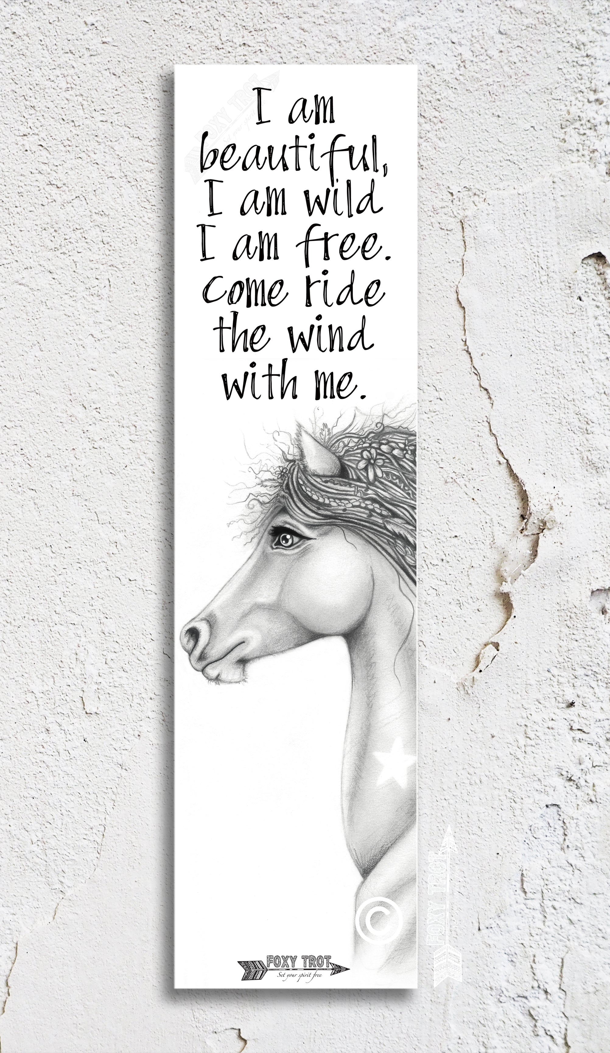 Free Spirit Horse Inspirational Bookmark