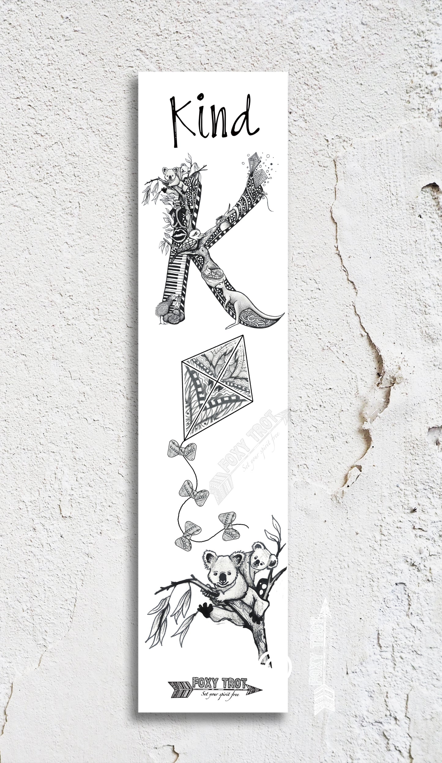 Inspirational Alphabet Bookmark K