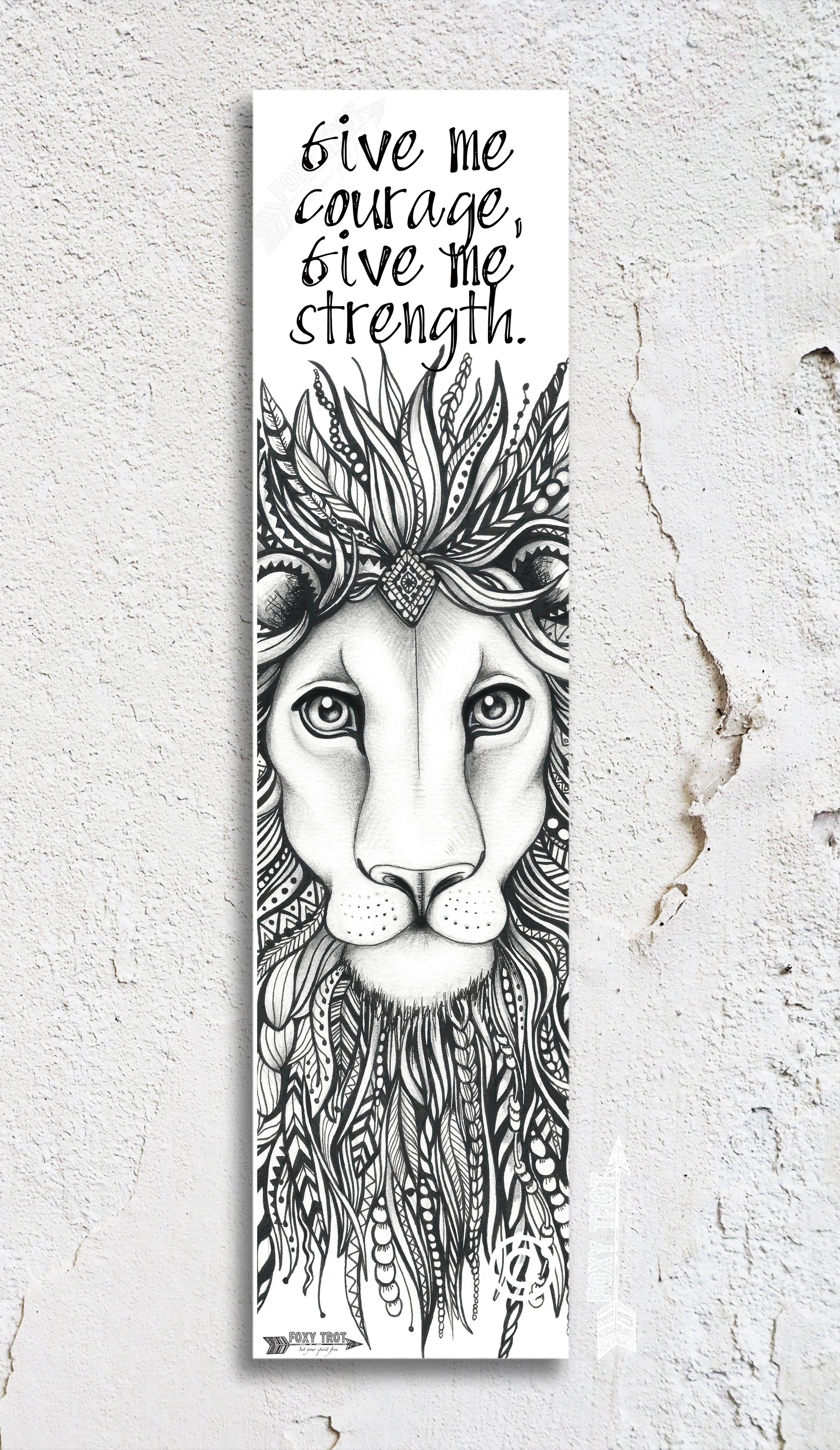 Lion Inspirational Bookmark