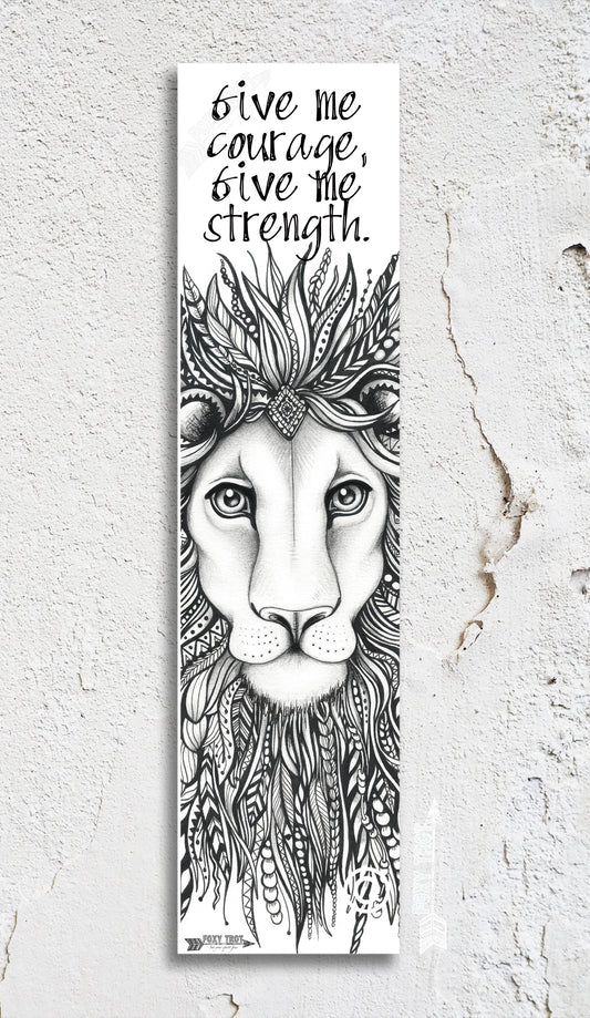 Lion Inspirational Bookmark