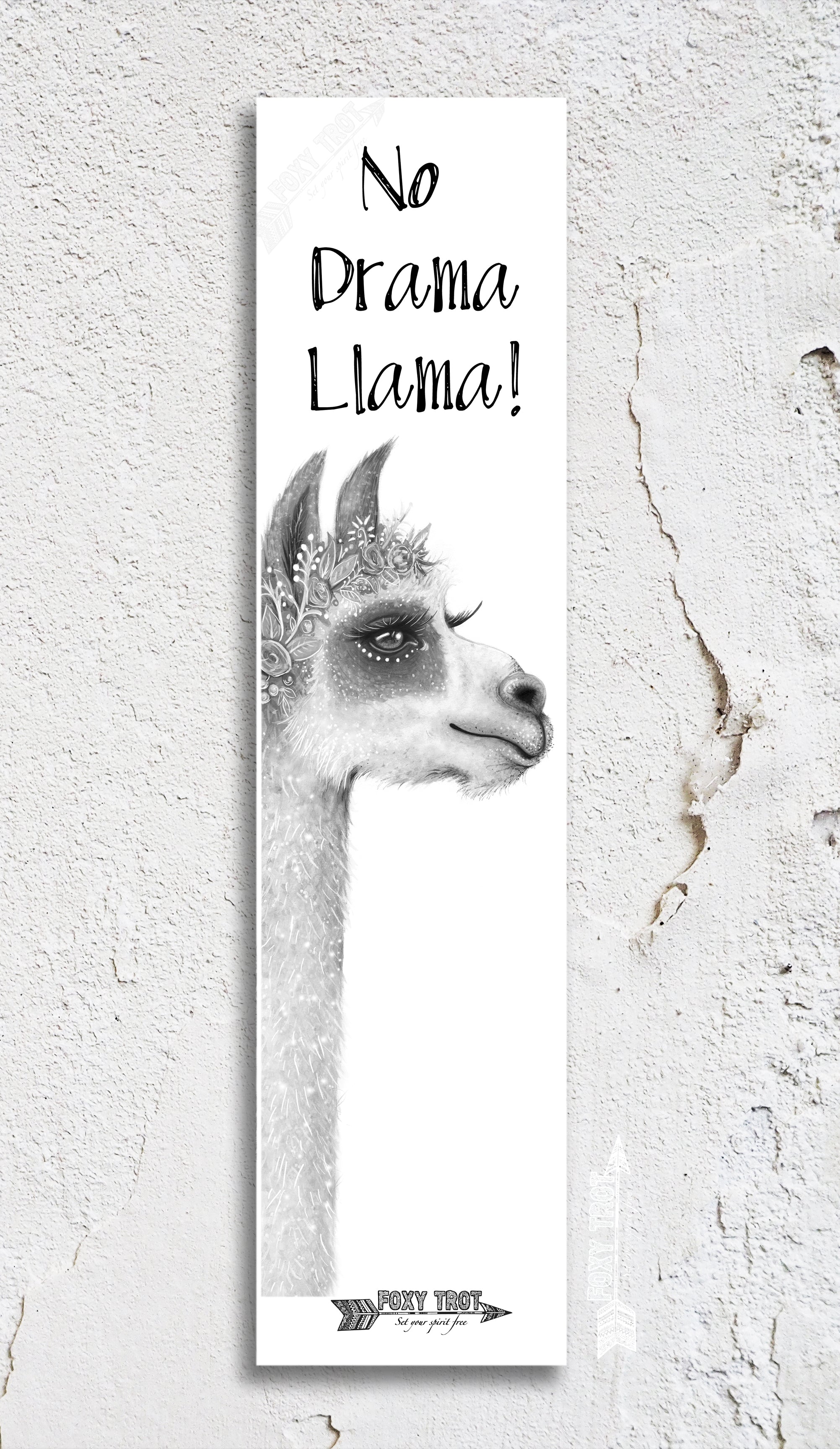 Llama Inspirational Bookmark
