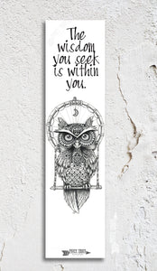 Dreamcatcher Owl Inspirational Bookmark