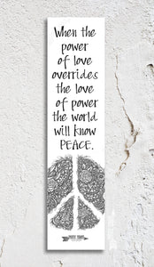 Peace Inspirational Bookmark