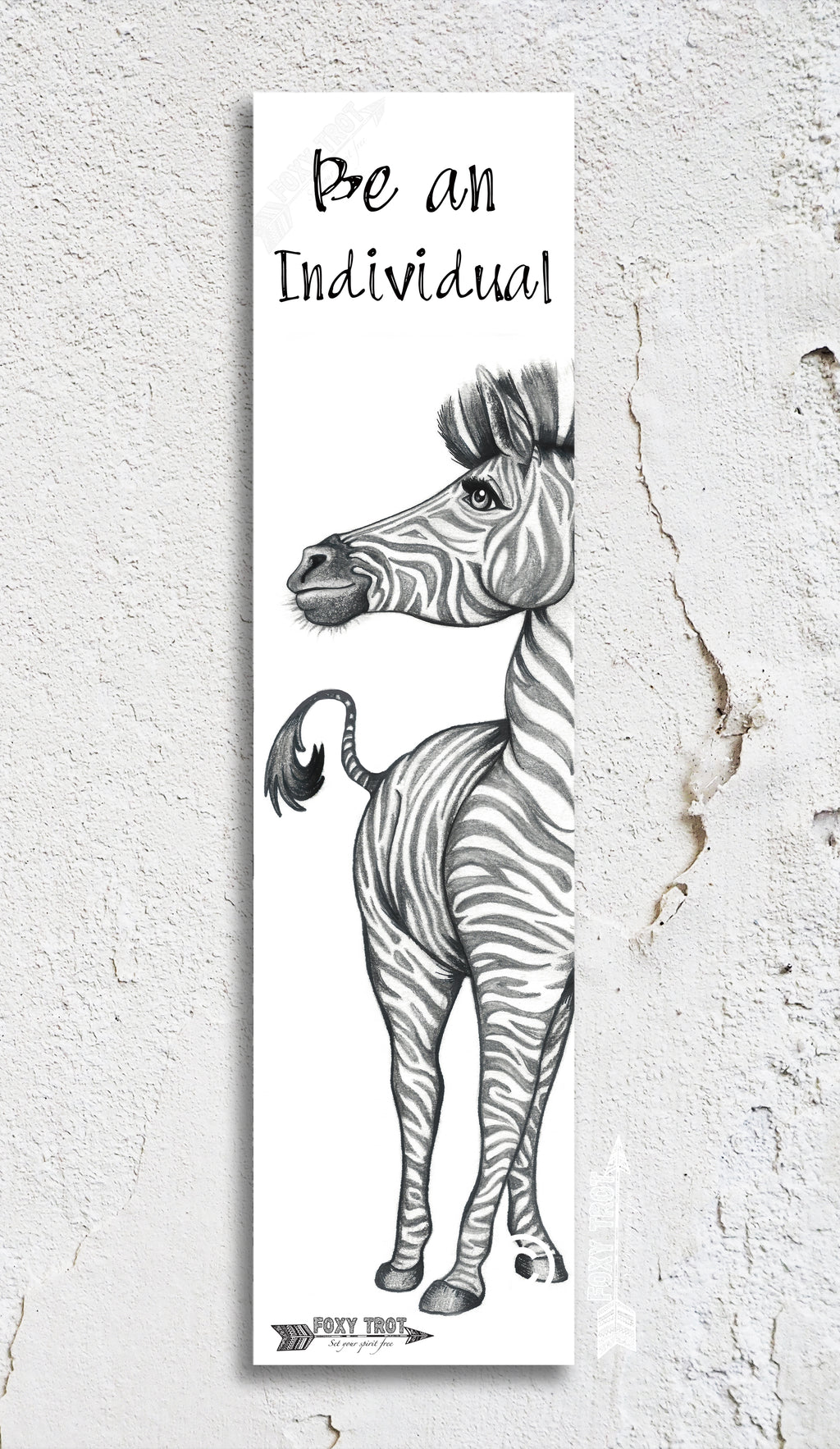 Zebra Inspirational Bookmark