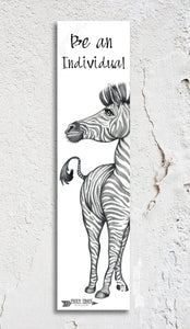 Zebra Inspirational Bookmark