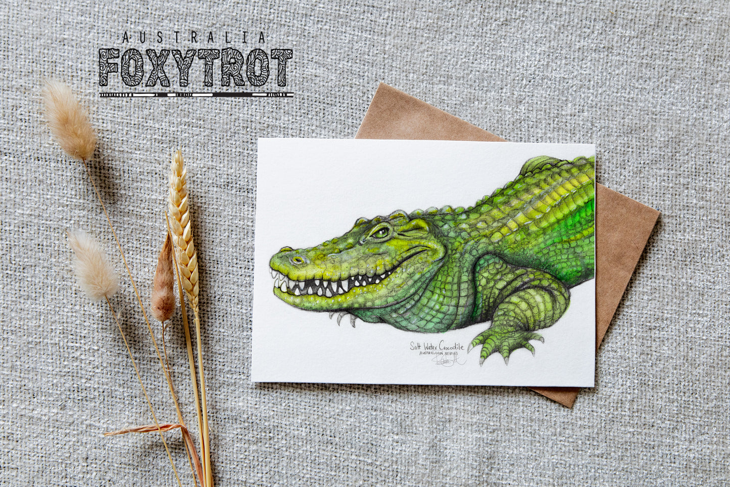 Saltwater Crocodile Card