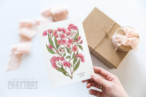 Pink Flowering Gum Card