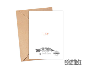 Zodiac Leo Card