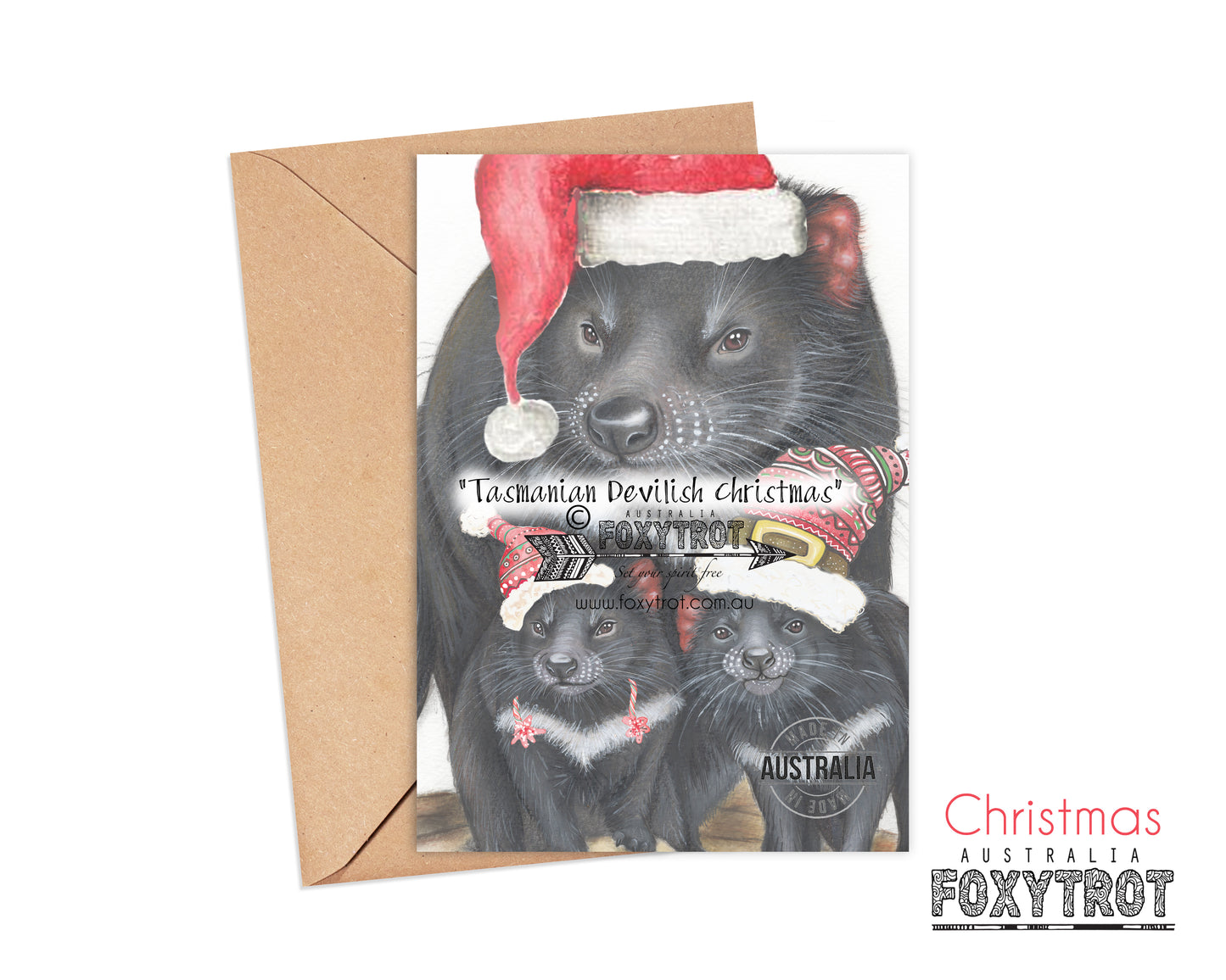 Christmas Tasmanian Devils Card