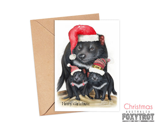 Christmas Tasmanian Devils Card
