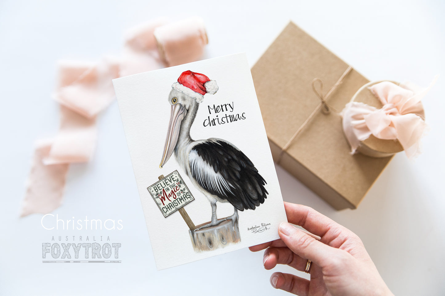 Australian Pelican Christmas Card