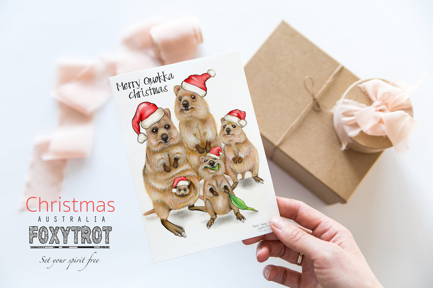 Quokka Family Christmas Card