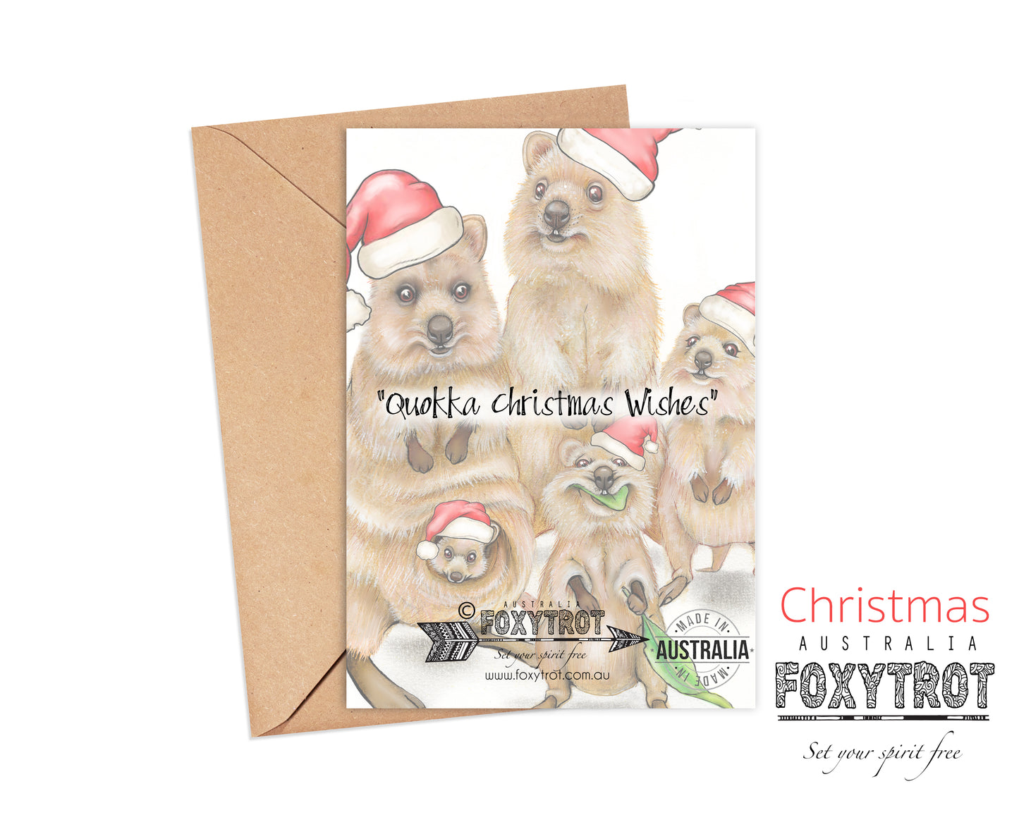 Quokka Family Christmas Card