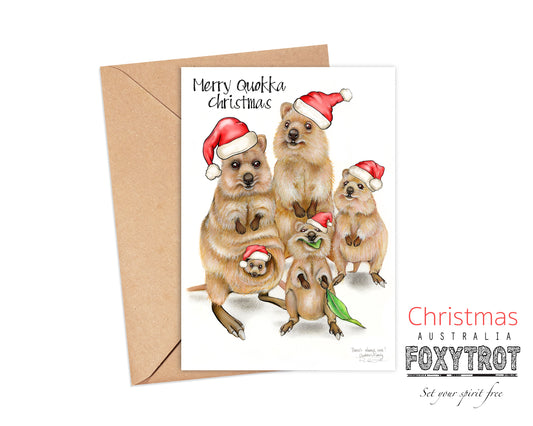 Quokka Family Christmas Card