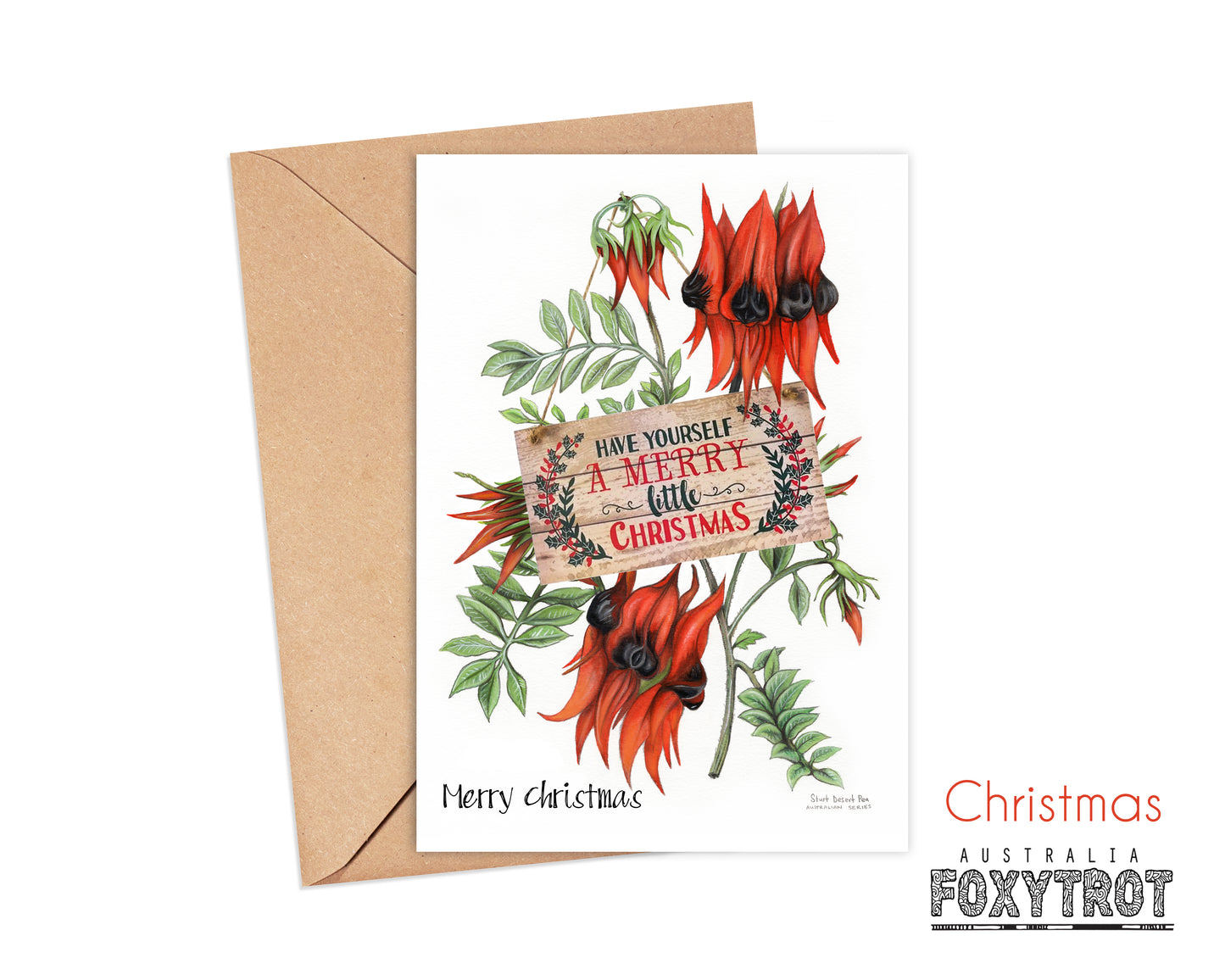 Christmas Sturt Desert Pea Card