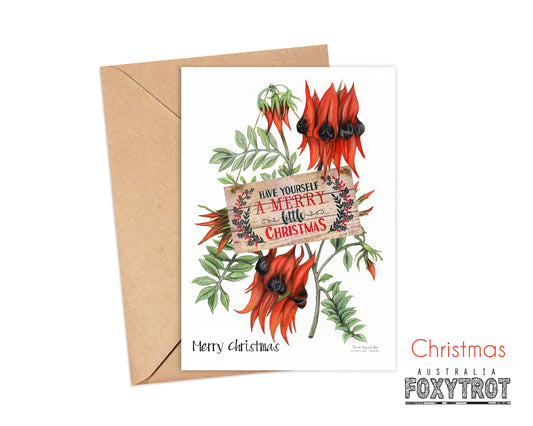 Christmas Sturt Desert Pea Card