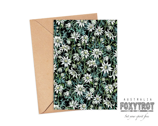 Flannel Flower Pattern Card