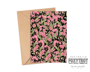 Pink Flowering Gum Pattern Card
