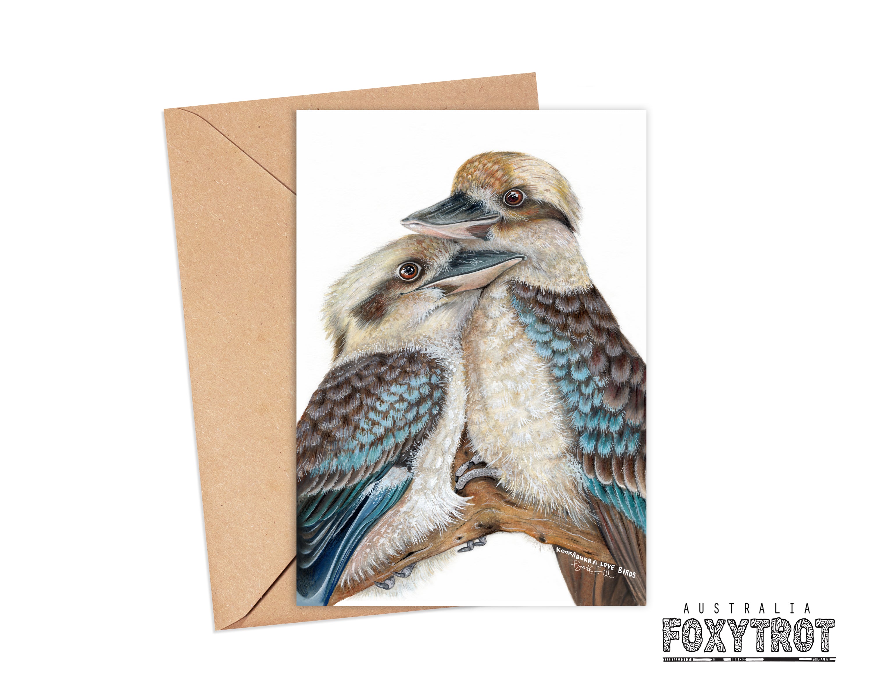 Kookaburra Love Birds Card
