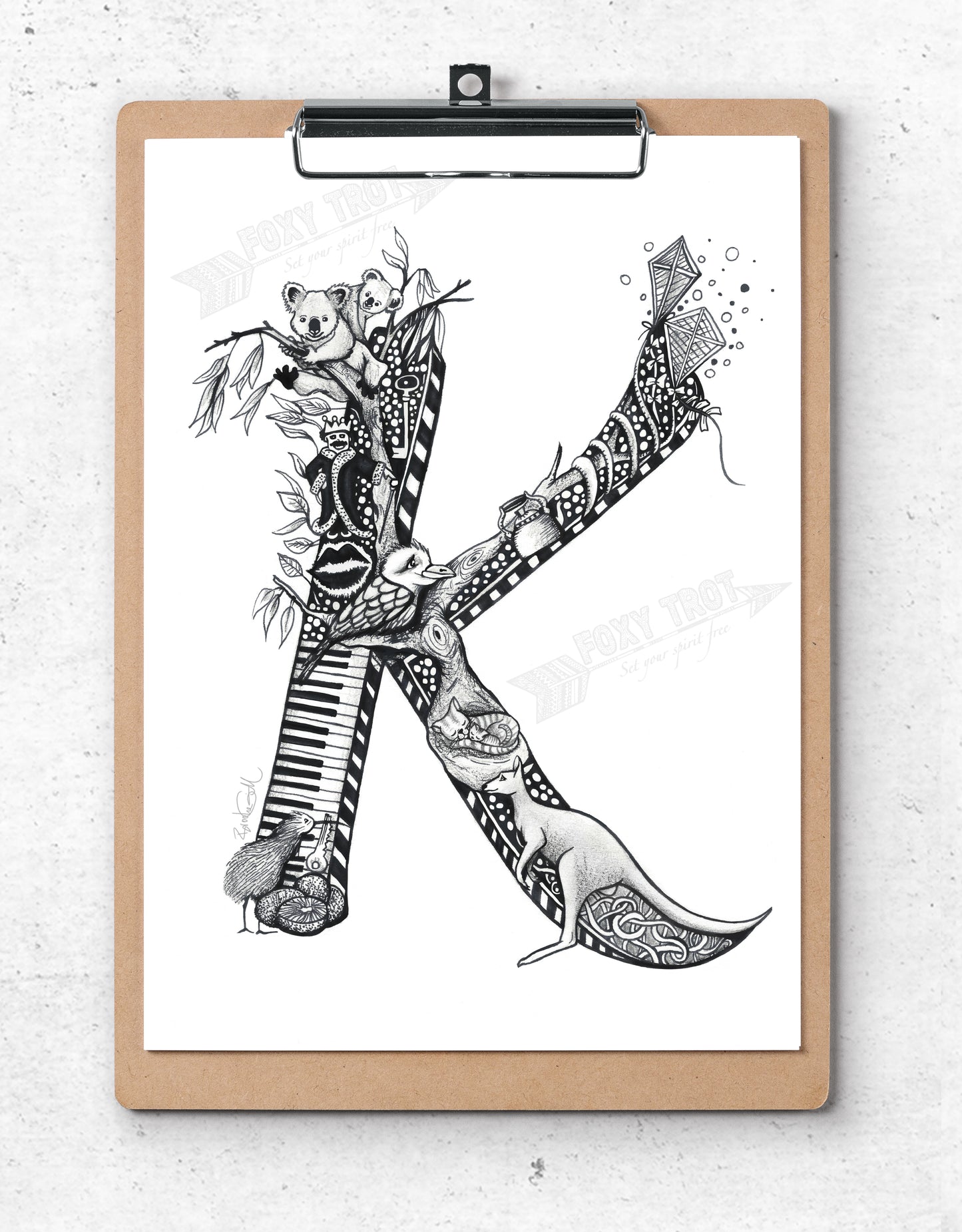 Inspirational Alphabet Bookmark K