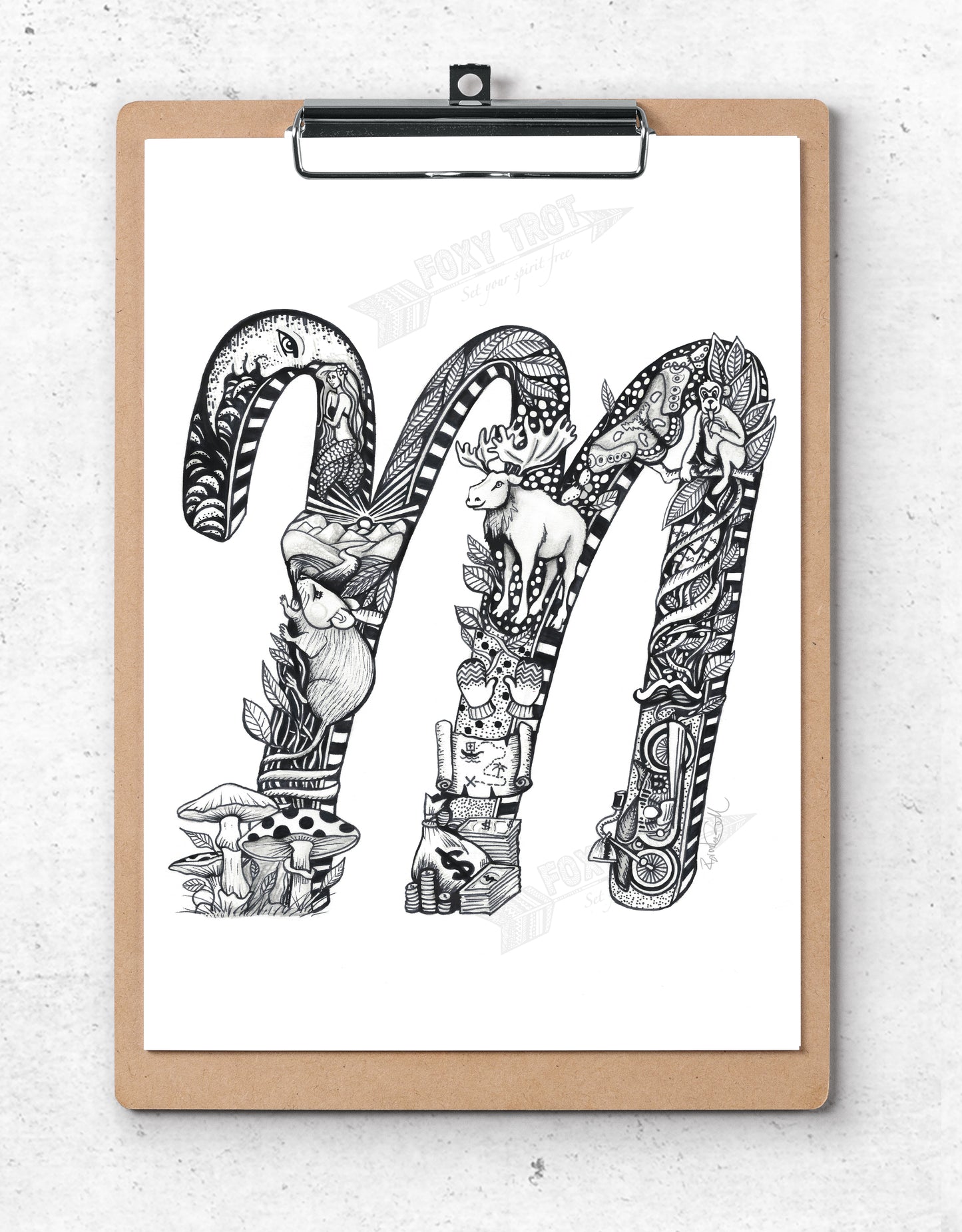 Inspirational Alphabet Bookmark M