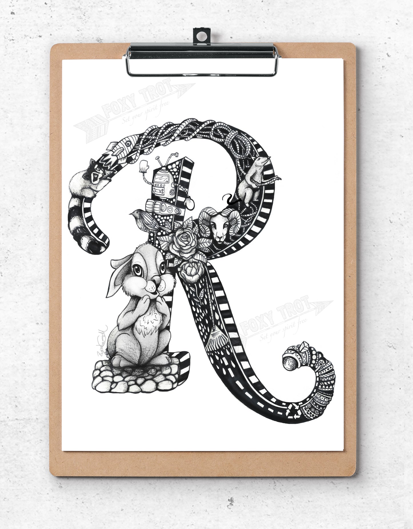 Inspirational Alphabet Bookmark R