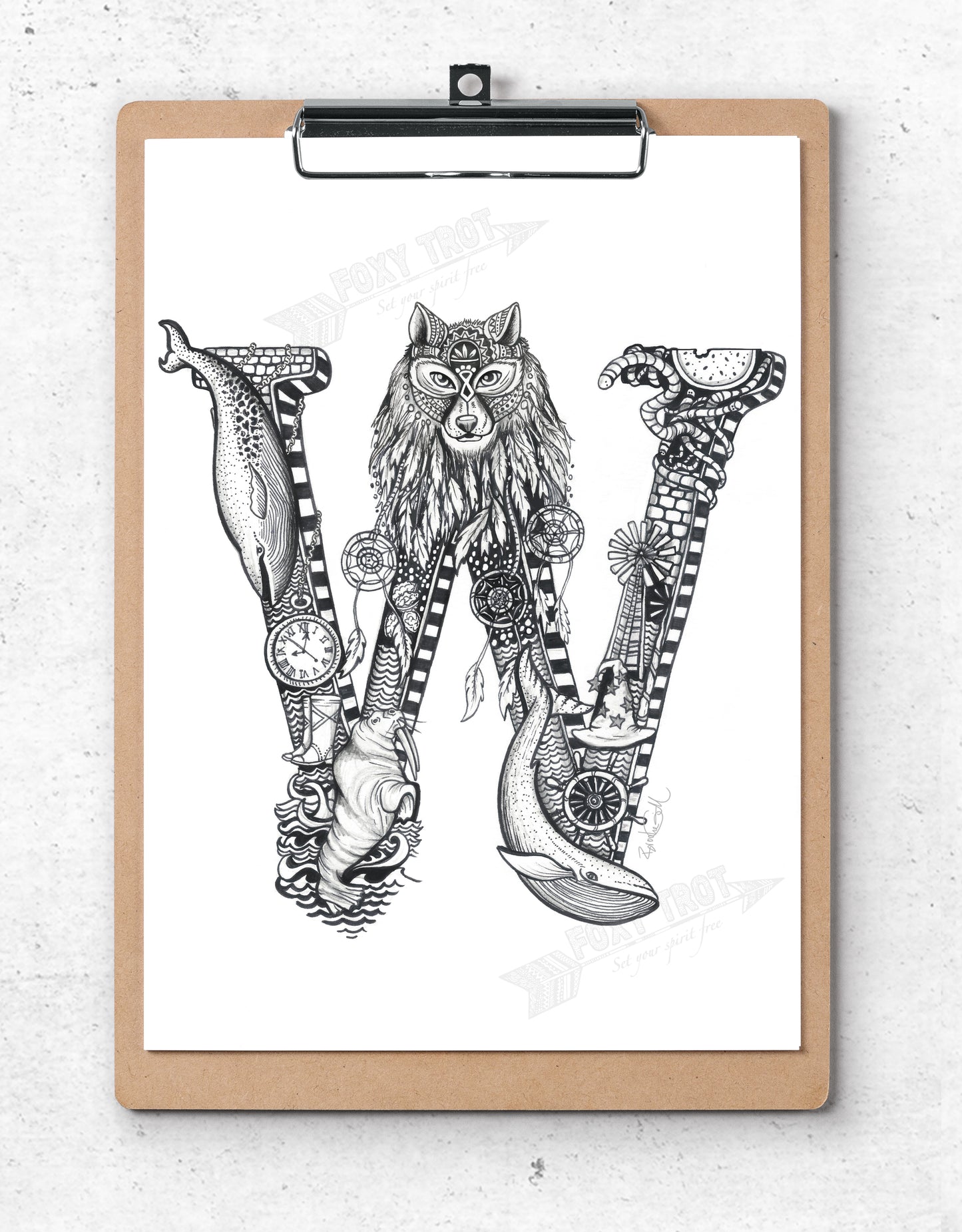 Inspirational Alphabet Bookmark W