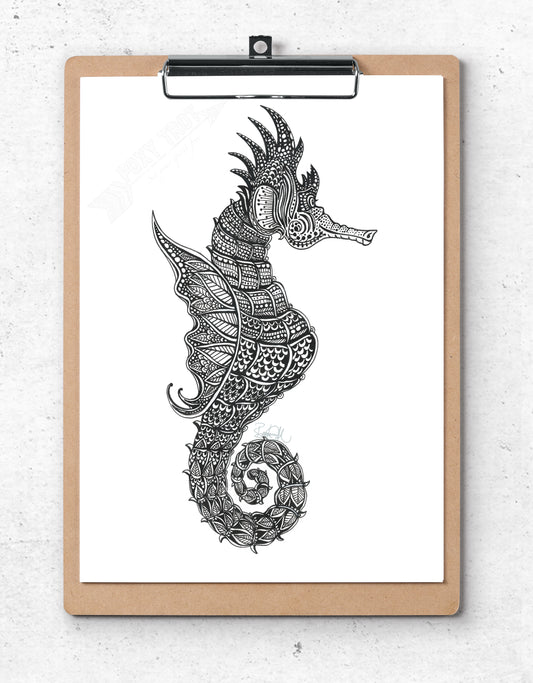 Seahorse Monochrome